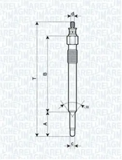 MAGNETI MARELLI Свеча накала LAND ROVER DEFENDER,DISCOVERY,RANGE ROVER I,II [] Magneti Marelli 062900020304