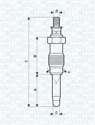 MAGNETI MARELLI Свеча накала MERCEDES, LANCIA, HONDA, FORD [] magneti marelli 062587001304