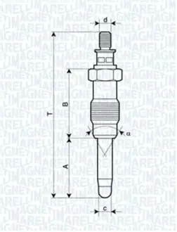 MAGNETI MARELLI Свеча накала MERCEDES, LANCIA, HONDA, FORD [] magneti marelli 062587001304