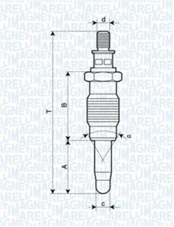 Свеча накала RENAULT, ROVER, SEAT, SKODA [] magneti Marelli 062900005304