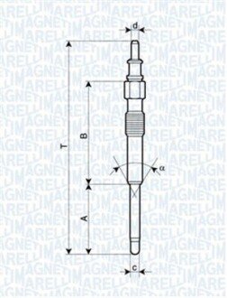 Свеча накала Smart [] magneti Marelli 062900042304