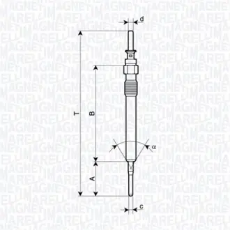 MAGNETI MARELLI Свеча накаливания (керамическая) BMW 3 E90 316d/318d 07- Magneti Marelli 062900130304