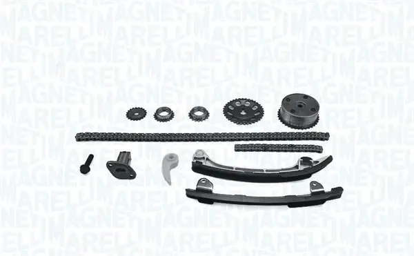 MAGNETI MARELLI TOYOTA К-т ланцюга ГРМ (2 ланцюга+ 3 шт. направляючі+ натягувач +5 шестерень + болт) Avensis 2.0 00- magneti marelli 341500000380