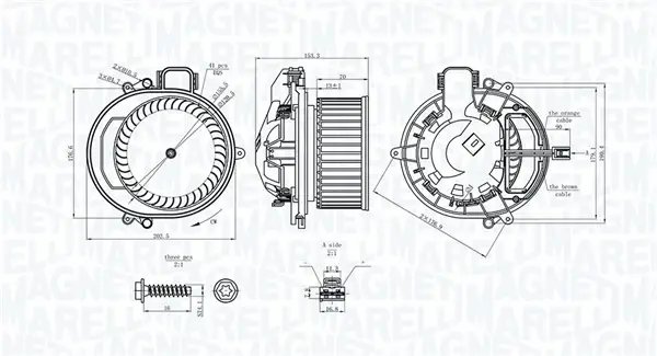 MAGNETI MARELLI вентилятор салону BMW magneti marelli 069412722010