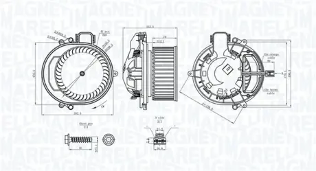 MAGNETI MARELLI вентилятор салону BMW magneti marelli 069412722010