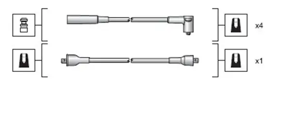 MAGNETI MARELLI високовольтні дроти DACIA 1210,1310 HONDA PRELUDE II,III LADA NIVA MAZDA 626 NISSAN PRAIRIE PRO,TERRANO I,II SEAT magneti marelli 941318111023