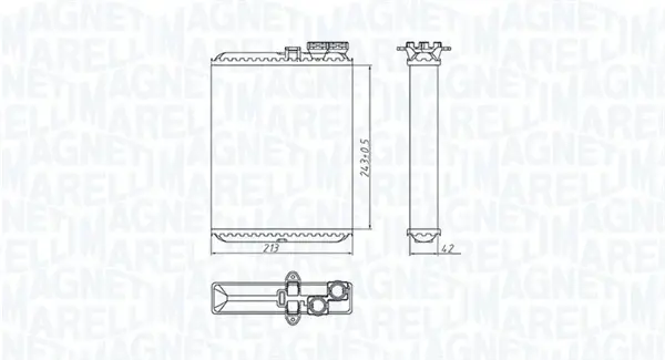 MAGNETI MARELLI VOLVO радіатор опалення S60 I,S80I,V70 II,XC70,XC90 I 97- Magneti Marelli 350218427000 (фото 1)