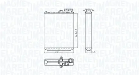 MAGNETI MARELLI VOLVO радіатор опалення S60 I,S80I,V70 II,XC70,XC90 I 97- Magneti Marelli 350218427000