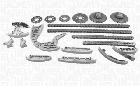 MAGNETI MARELLI VW К-т цепи ГРМ (6 звезд.+4 цепи+2 натяж.+7 успокоит.) Touareg 3.0TDI 04-, AUDI A4/A5/A6/Q5/Q7 2,7-3,0TDI magneti marelli 341500000860