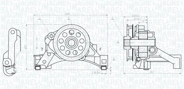 MAGNETI MARELLI VW помпа мастила Amarok,Caddy III,Crafter,Golf V,VI,T5,Passat,Skoda 1.6TDI, 2.0TDI Magneti Marelli 351516000010 (фото 1)