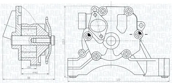 MAGNETI MARELLI VW помпа мастила Audi A3,Skoda Fabia II,Octavia II,SuperB II,Golf V,Jetta III,Passat,Polo,Touran 1.4/1.6 magneti marelli 351516000033