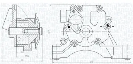 MAGNETI MARELLI VW помпа мастила Audi A3,Skoda Fabia II,Octavia II,SuperB II,Golf V,Jetta III,Passat,Polo,Touran 1.4/1.6 magneti marelli 351516000033