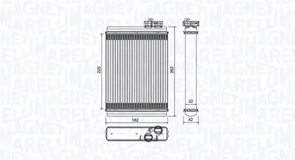 MAGNETI MARELLI VW радіатор обігрівача AUDI A4/A5 1,8-4,2 07- Magneti Marelli 350218471000 (фото 1)