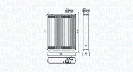 Радіатор пічки (опалювача) magneti Marelli 350218471000