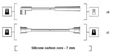 Высоковольтные провода FORD ESCORT 1,3/1,4/1,6 -86 magneti Marelli 941185010765