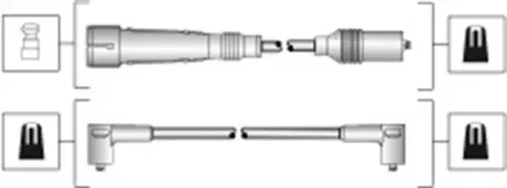 MAGNETI MARELLI Высоковольтные провода VW T4 magneti marelli 941318111283