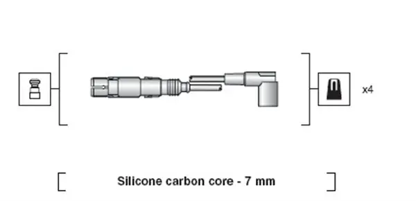 MSK1163 К-т проводов зажигания magneti marelli 941318111163