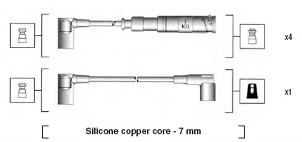 MSK651 К-т проводов зажигания magneti marelli 941115020651