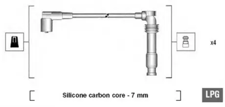 MSK683 К-т проводов зажигания Magneti Marelli 941125310683