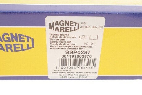 Наконечник рулевой тяги magneti Marelli 301191602870