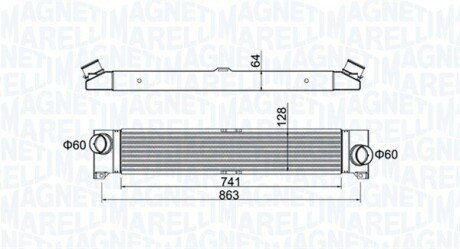 Радиатор интеркулера magneti Marelli 351319204230 на Ситроен Джампер