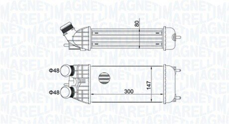 Радиатор интеркулера magneti Marelli 351319204470