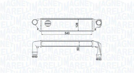 Радиатор интеркулера magneti Marelli 351319204500 на Бмв Е46