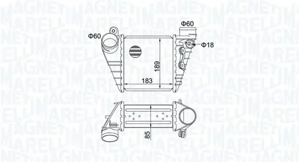 Радіатор інтеркулера Magneti Marelli 351319204830 (фото 1)
