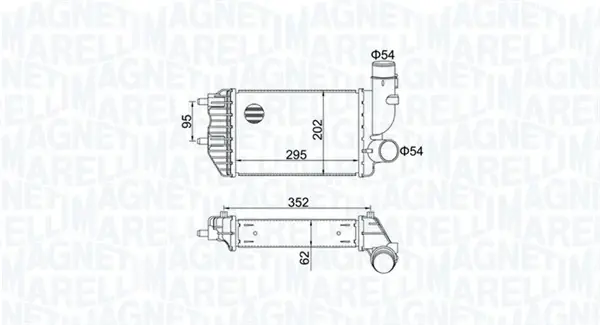 Радиатор интеркулера magneti marelli 351319205000