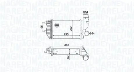Радиатор интеркулера magneti marelli 351319205000