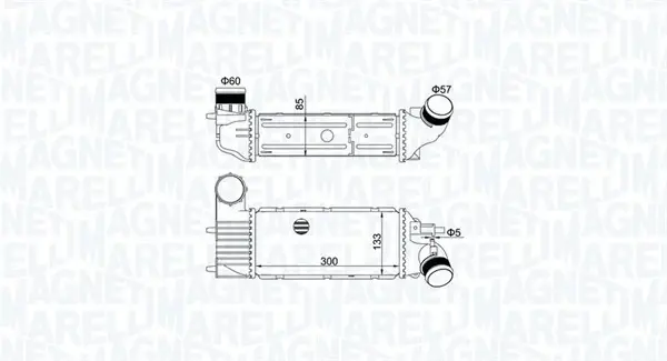 Радіатор інтеркулера Magneti Marelli 351319205250 (фото 1)