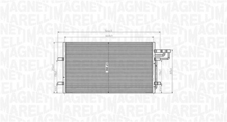 Радиатор кондиционера magneti Marelli 350203915000 на Вольво S40