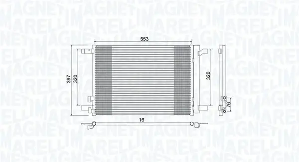 Радиатор кондиционера magneti marelli 350203964000