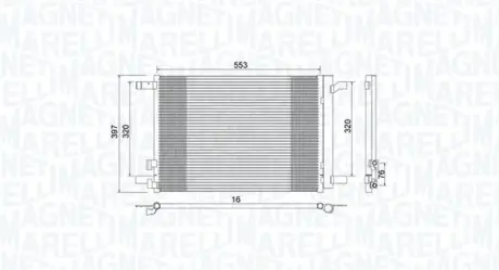 Радиатор кондиционера Magneti Marelli 350203964000