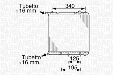 Радиатор охлаждения двигателя magneti Marelli 350213819000