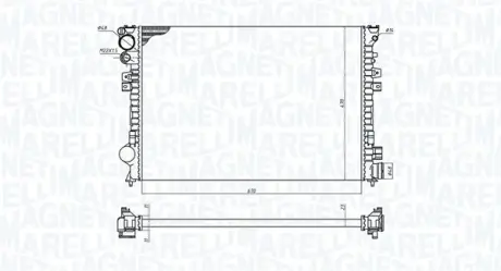 Радіатор охолодження двигуна Magneti Marelli 350213102700