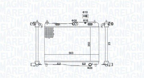 Радіатор охолодження двигуна magneti Marelli 350213142100 на Форд Б-макс