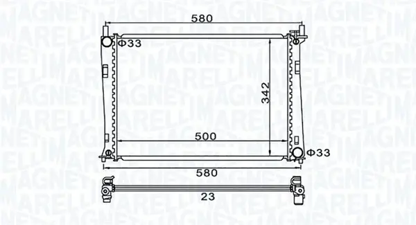 Радіатор охолодження двигуна Magneti Marelli 350213152600 (фото 1)