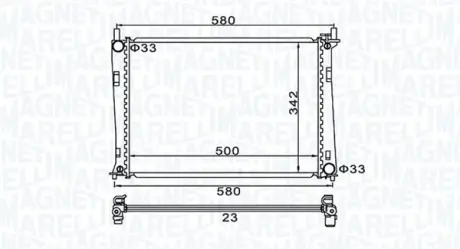 Радіатор охолодження двигуна Magneti Marelli 350213152600