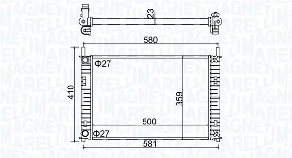 Радіатор охолодження двигуна Magneti Marelli 350213152700 (фото 1)