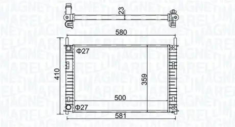 Радіатор охолодження двигуна Magneti Marelli 350213152700