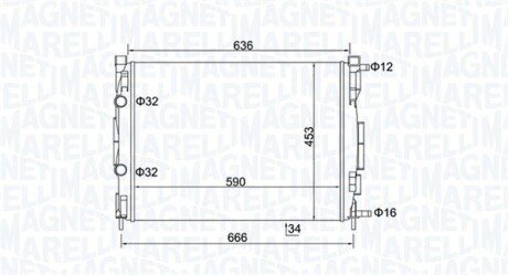 Радіатор охолодження двигуна magneti Marelli 350213153500