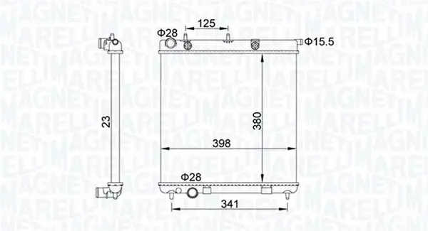 Радиатор охлаждения двигателя magneti marelli 350213153700