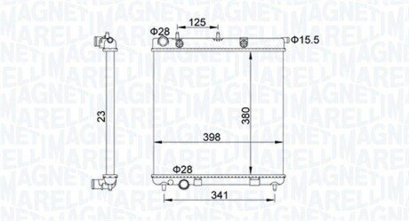 Радіатор охолодження двигуна magneti Marelli 350213153700