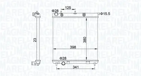 Радиатор охлаждения двигателя magneti marelli 350213153700 Ситроен С3