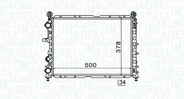 Радиатор охлаждения двигателя magneti marelli 350213154600