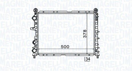 Радиатор охлаждения двигателя magneti Marelli 350213154600