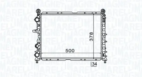 Радиатор охлаждения двигателя magneti marelli 350213154600