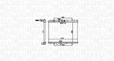 Радиатор охлаждения двигателя magneti Marelli 350213156100 на Ситроен С элизе