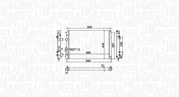 Радіатор охолодження двигуна Magneti Marelli 350213159100 (фото 1)